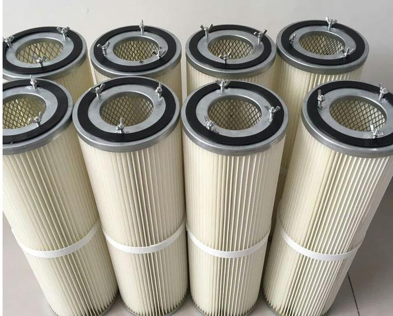 自潔式空氣濾芯-三螺栓吊裝除塵聚酯覆膜自清洗空氣濾筒